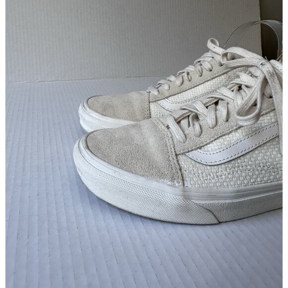 Size 7.5 - VANS Men’s Old Skool Casual Sneakers Textile/Suede Cream - Picture 4 of 16
